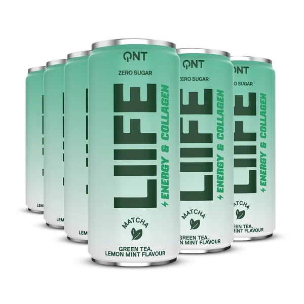 QNT Energy & Collagen Matcha — Thé vert, citron & menthe · 250 ml